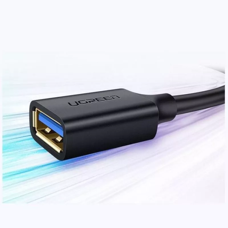 Ugreen pagarinātājkabeļa adapters USB 3.0 (ligzda) uz USB 3.0 (spraudnis) 2m (melns)