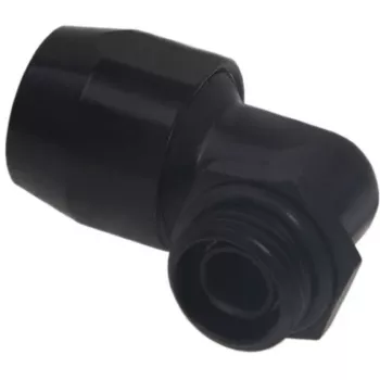 Alphacool HF Screw-In Fitting TPV Metal - 90° Rotatable 12,7/7,6mm - Melna (17455)