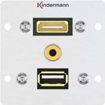 Kontaktligzda HDMI + USB A + 3,5 mm Kindermann 7444000547