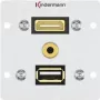 Kontaktligzda HDMI + USB A + 3,5 mm Kindermann 7444000547