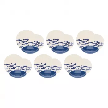 Vakariņu servīze Rose&Tulipani R18390TA18 6 personām, porcelāna galda piederumu komplekts