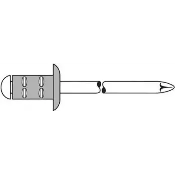 Žalūzijas kniedes GESIPA PG Al/A2 4x10 mm RAL9010 balta, 500 gab. iepakojumā
