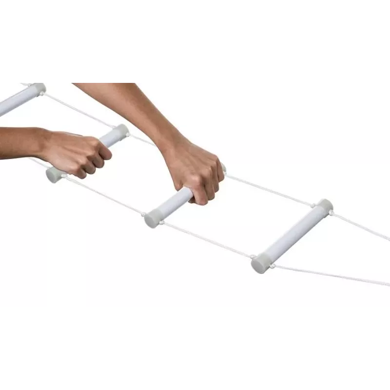Rehabilitācijas gultas trepes Qmed DRQM3G0AAXXXP, 4 pakāpieni, polietilēns, maksimālā slodze 90 kg, fluorescējoša, pakāpiena platums 25 cm