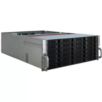 Server Case Inter-Tech 4U-4424 Rack Melns, Silver