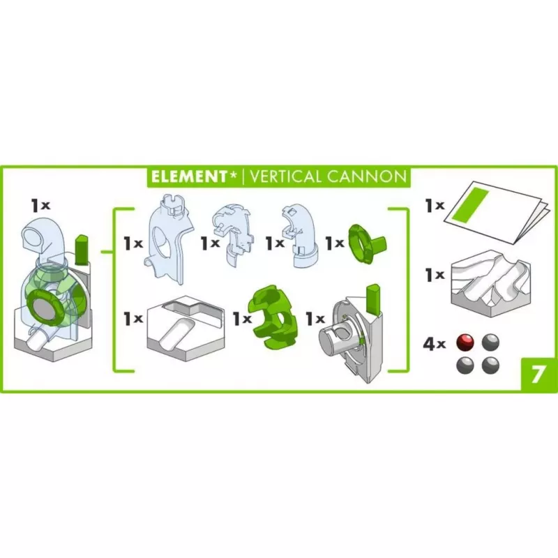 Ravensburger GraviTrax Element Vertical Cannon trases papildinājums (27465) marmora skrejceļu sistēmām