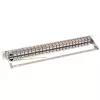 Tripp N254-048-SH-6A 48 porti 1 HE statīva montāžas ekranēts Cat6a STP caurvada sadales panelis - RJ45 Ethernet - TAA - 10 Gigabit Ethernet - RJ-45 - Cat6a - Sudrabs - Balts - Rackeinb