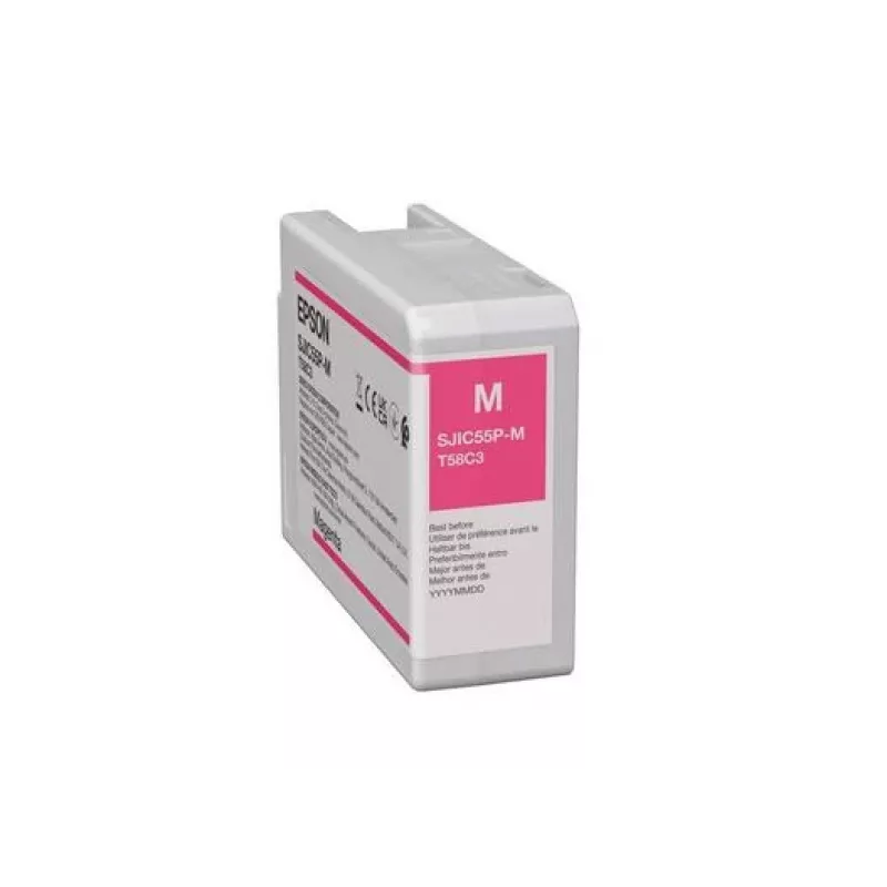 Tintes kasetne Epson SJIC55(M) printeriem ColorWorks CW-D6500/D6000, fuksīna