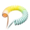 Ducky Premicord Cotton Candy spirālveida kabelis, USB Type-C uz Type-A - 1.8m