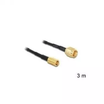 Koaksiālais kabelis DeLOCK 88647 RG-174 3 m SMA SMB Melns