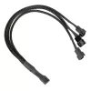 PWM ventilatoru sadalītāja kabelis Kolink PGW-AC-KOL-112 — 1 pret 3, 35 cm, pīts, melns