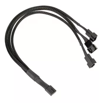 PWM ventilatoru sadalītāja kabelis Kolink PGW-AC-KOL-112 — 1 pret 3, 35 cm, pīts, melns