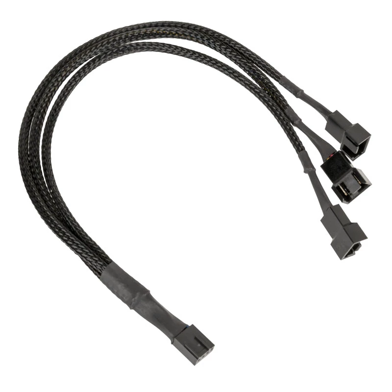 PWM ventilatoru sadalītāja kabelis Kolink PGW-AC-KOL-112 — 1 pret 3, 35 cm, pīts, melns