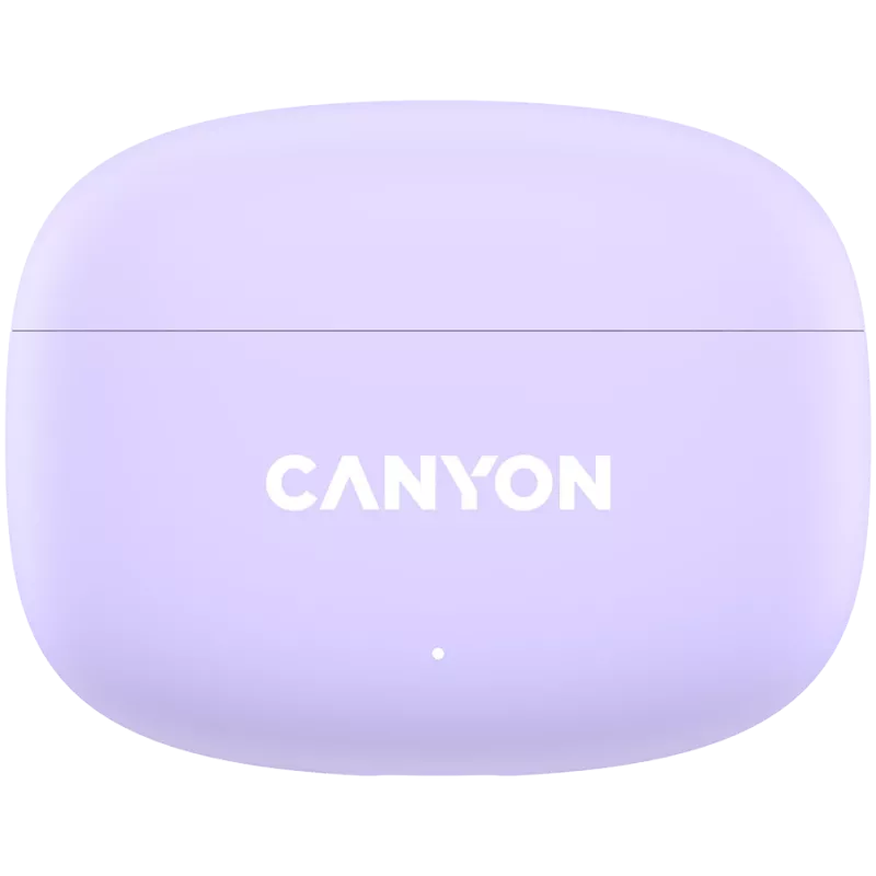 Canyon TWS-9 CNS-TWS9P Austiņas – patiesi bezvadu – Bluetooth 5.4 – Iekšauss – 6h + 30h darbības laiks – USB-C uzlādes futrālis – Skārienvadība – ceriņkrāsa