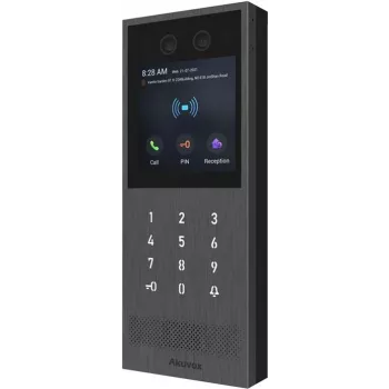 Pie sienas stiprināms video domofons Akuvox X912S ar lielu skārienekrānu un karšu lasītāju