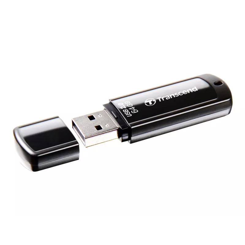 USB zibatmiņa Transcend JetFlash 350 64GB, USB 2.0, melna
