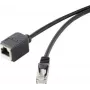 Ethernet pagarinātāja kabelis Renkforce 1464707 RJ45 Cat 5e 1 m Melns