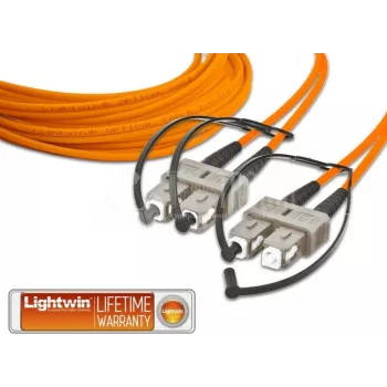 Lightwin augstas kvalitātes dupleksais optiskās šķiedras komutācijas kabelis, MM OM1, SC - SC LWL komutācijas kabelis (LDP-62 SC-SC 2.0)