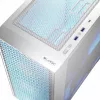 PC korpuss LOGIC Dart Pro Midi ARGB balts — Midi Tower, ATX, 456×200×385 mm, maks. GPU 34 cm, CPU dzesētāja augstums 155 mm, 3x120mm priekšā + 1x120mm aizmugurē, USB 3.0 x2, USB-C x1