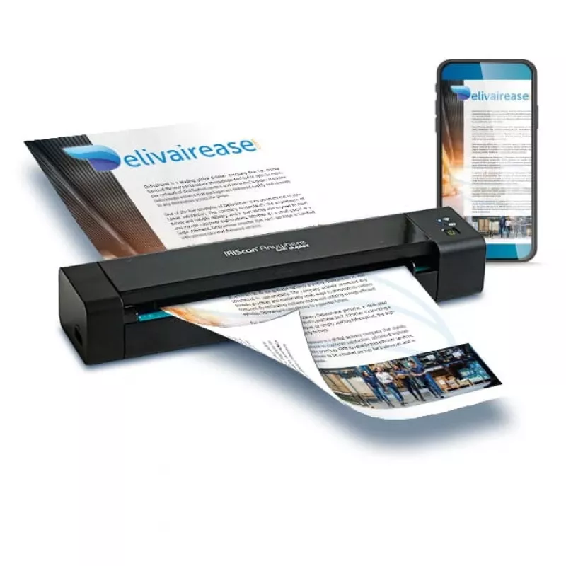 I.R.I.S. IRIScan Anywhere 6 WiFi Duplex rokas skeneris 1200 x 1200 DPI A4 Melns