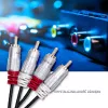 Audio kabelis Qoltec 52338 2m 2xRCA melns