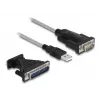 DeLOCK Adapteris USB 2.0 Type-A uz seriālo RS-232 D-Sub 9 + D-Sub 25