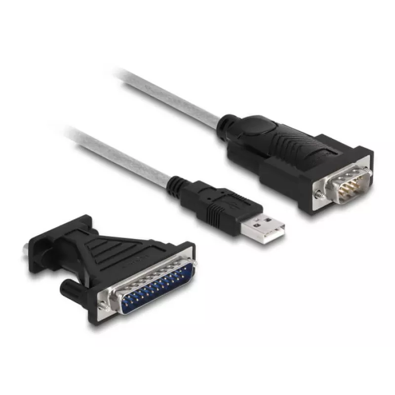 DeLOCK Adapteris USB 2.0 Type-A uz seriālo RS-232 D-Sub 9 + D-Sub 25