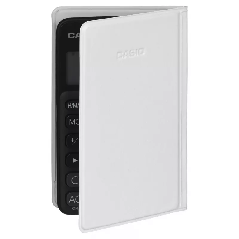 Pamata kalkulators CASIO SL-310UC-BK — 10 ciparu, ar baterijām/saules enerģiju, nodokļu un peļņas funkcijas, kabatas izmērs (70×118×8,4 mm), melns