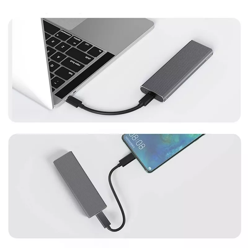 M.2 NVMe SSD korpuss QOLTEC 52630 — USB 3.1 Gen2 10 Gb/s, M.2 NVMe diskiem