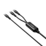 USB-C 2-in-1 kabelis Unitek C14146ABK01 1,8 m, USB-C uz USB-C, 100 W PD, melns