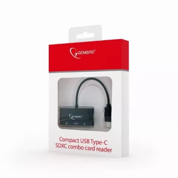 Karšu lasītājs USB-C SDXC/combo/melns