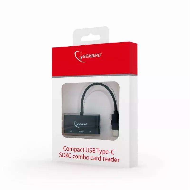 Karšu lasītājs USB-C SDXC/combo/melns