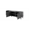 RTV skapis ABETO 150x42x52 grafīta/glancēts