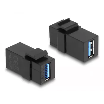 DeLOCK Keystone modulis USB 3.0 A ligzda uz A ligzdu melns 1:1