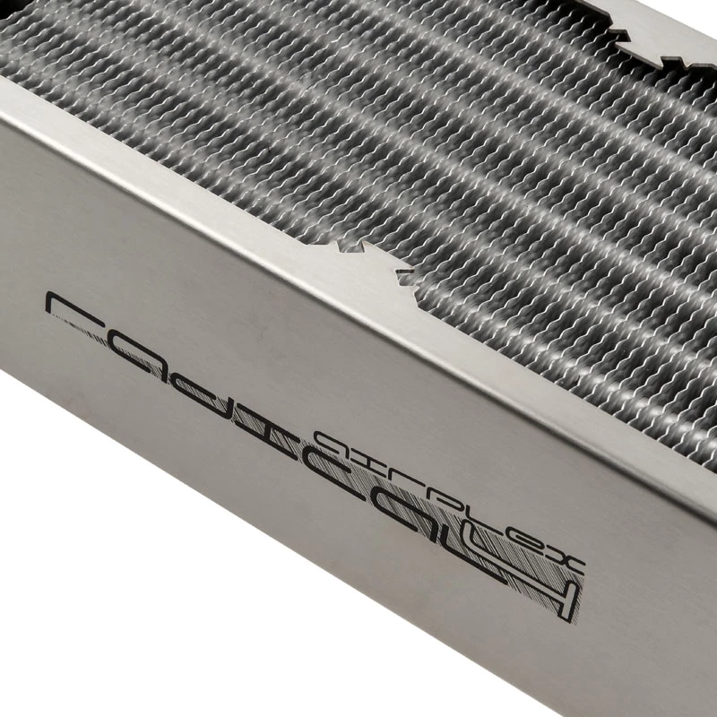 Radiators Aqua-Computer airplex radical 4/480 — Alumīnijs/Varš/Nerūsējošais tērauds, 520×140×73 mm