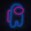 Dekoratīvā neonstila LED gaisma MANTA SNL27BLT Style Neon Lights ASTRONAUT, pievienojama elektrotīklam galda/sienas LED akcentam