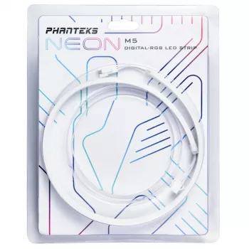 LED lente Phanteks PH-NELEDKT_M5_WT01 — universāla 550 mm, 5 V, 5,7 W, melna