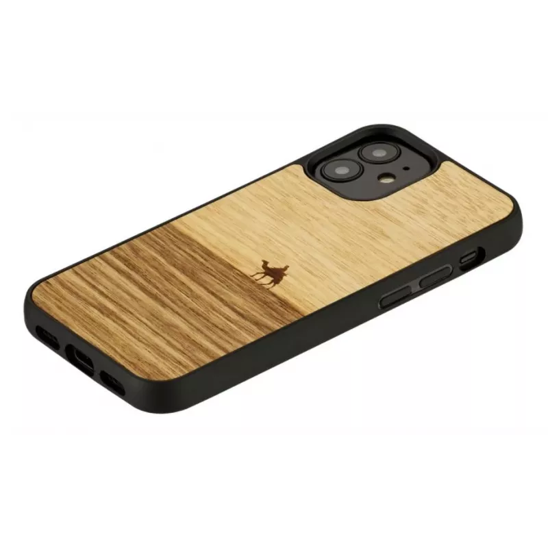 Aizsargājošs tālruņa maciņš Man and Wood iPhone 12 mini — Terra Melns