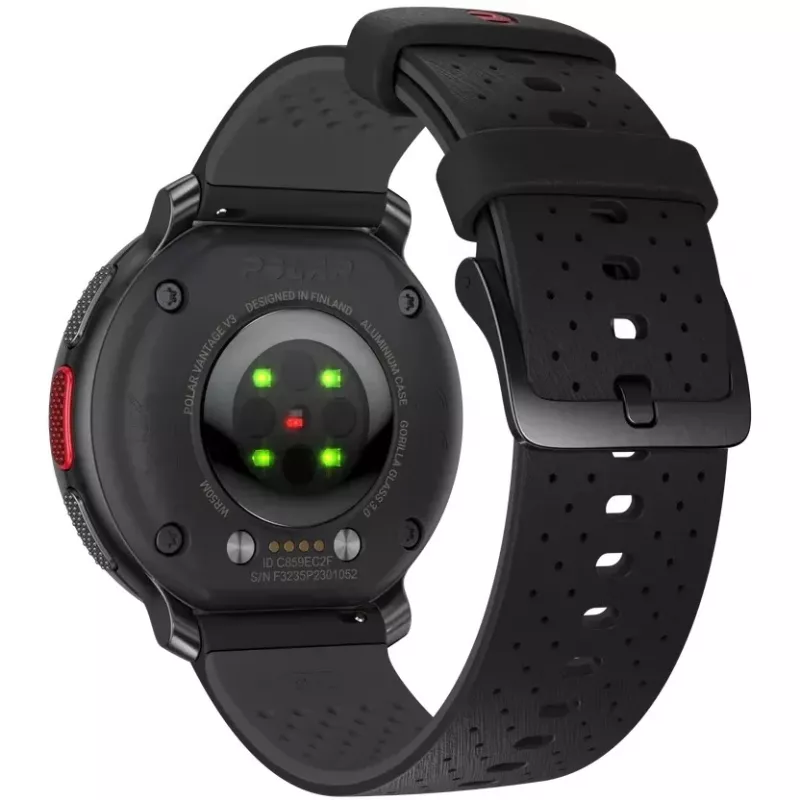Polar Vantage V3 - Alumīnijs - Sporta pulkstenis ar siksnu - Silikons - Displejs 3,5 cm (1,39 inch) - 32 GB - Bluetooth - 57 g - Nakts melns (900108890)