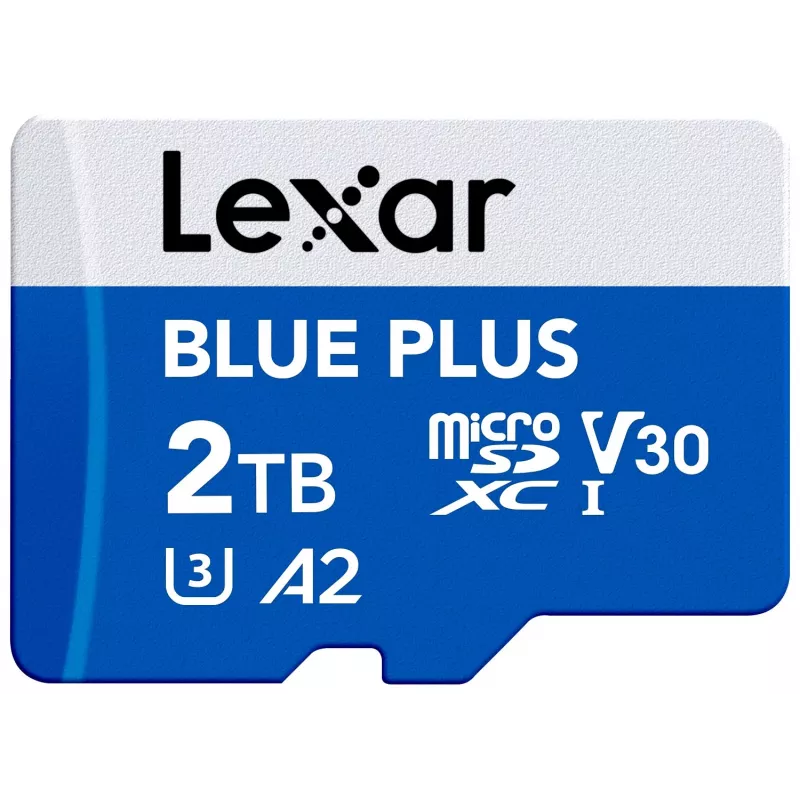 MicroSDXC atmiņas karte Lexar BLUE PLUS 2 TB UHS‑I, 170 MB/s, U3 V30, ūdensizturīga