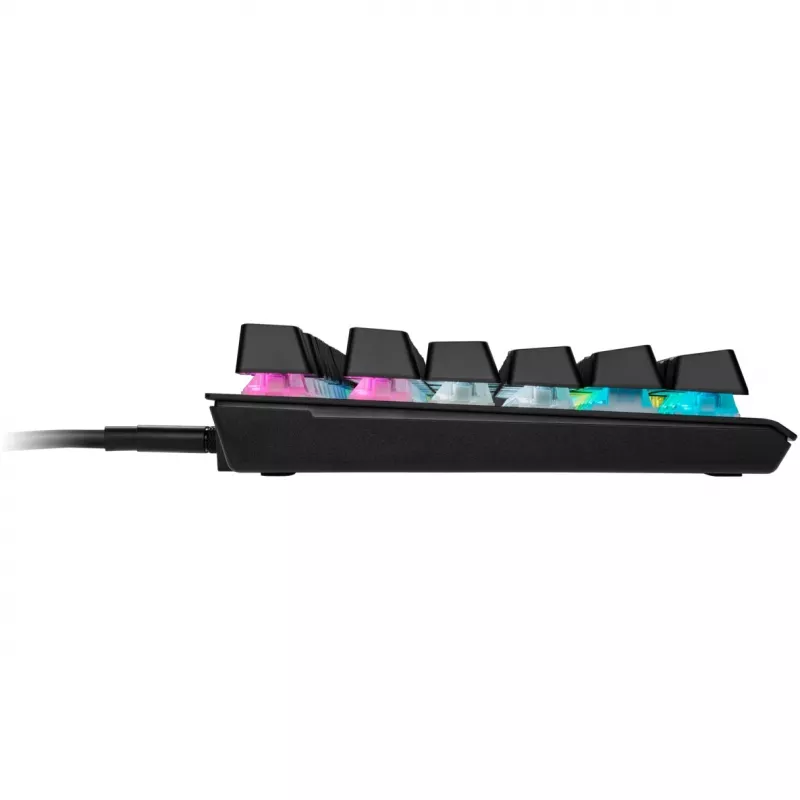Corsair K60 PRO TKL optiski mehāniskā spēļu tastatūra, OPX slēdži, RGB, melna