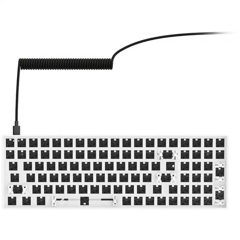 Sharkoon SKILLER SGK50 S2 balta mehāniskās tastatūras komplekts bez slēdžiem un taustiņiem