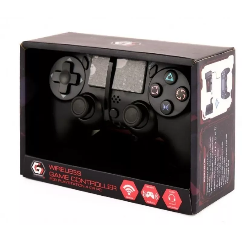 Spēļu kontrolieris GEMBIRD JPD-PS4BT-01-BK bezvadu PS4-saderīga ievades ierīce