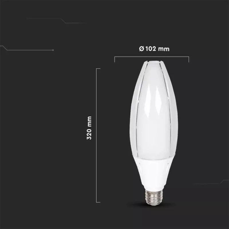 LED spuldze V-TAC VT-260 SAMSUNG CHIP 60W E40 4000K 6500lm (SKU 21187) Balta