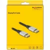 DeLOCK DisplayPort kabelis 16K 60 Hz 2 m sudraba metāls