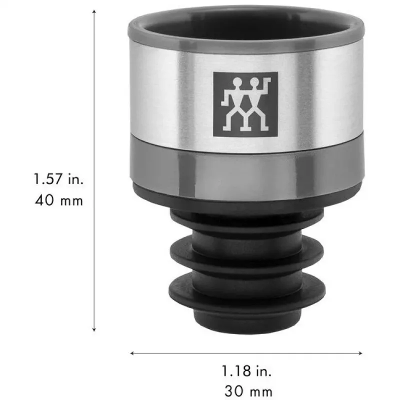 Vīna konservēšanas sūknis ZWILLING Fresh & Save 36802-000-0 — pelēks, plastmasa, 40 mm augstums, 3 cm diametrs
