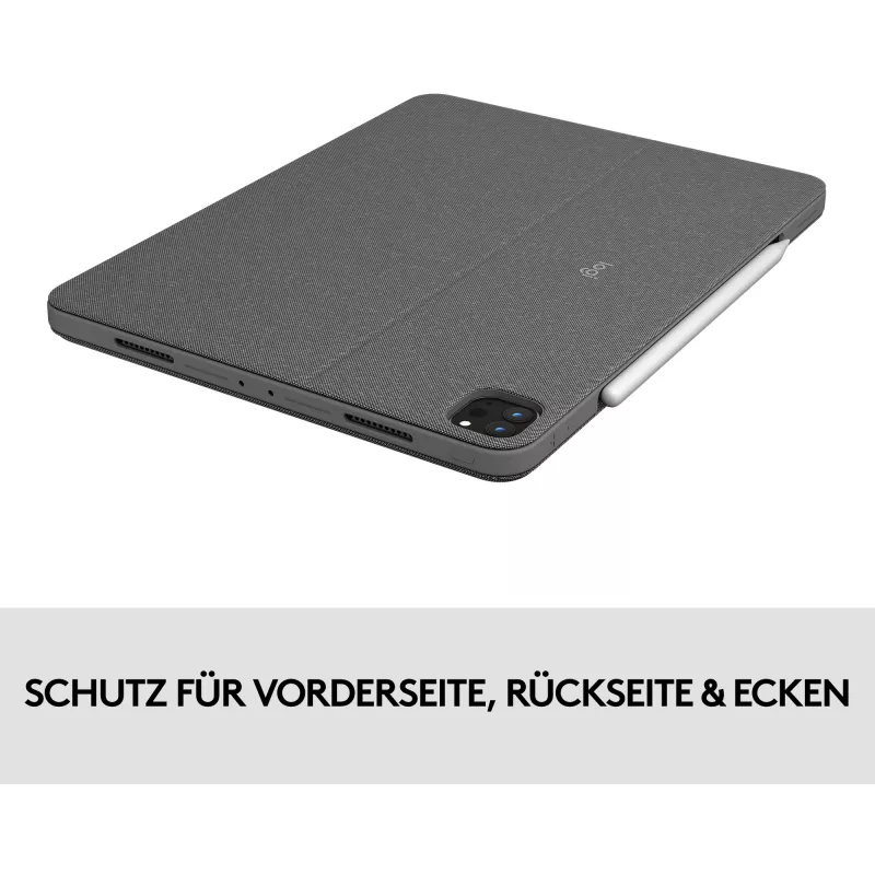 Korpuss ar tastatūru Combo Touch US iPad Pro 11 1.,2.,3. paaudze pelēks