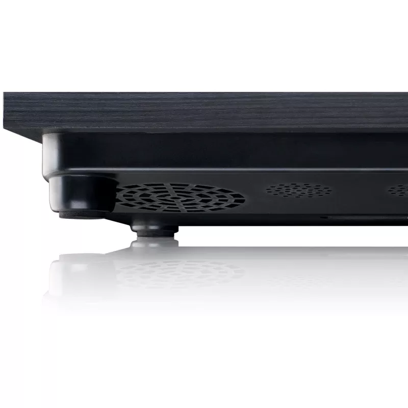 Siksnas piedziņas audio atskaņotājs Lenco LS-10, melns, ar iebūvētiem skaļruņiem, 33/45 RPM, RCA izeja, austiņu ligzda