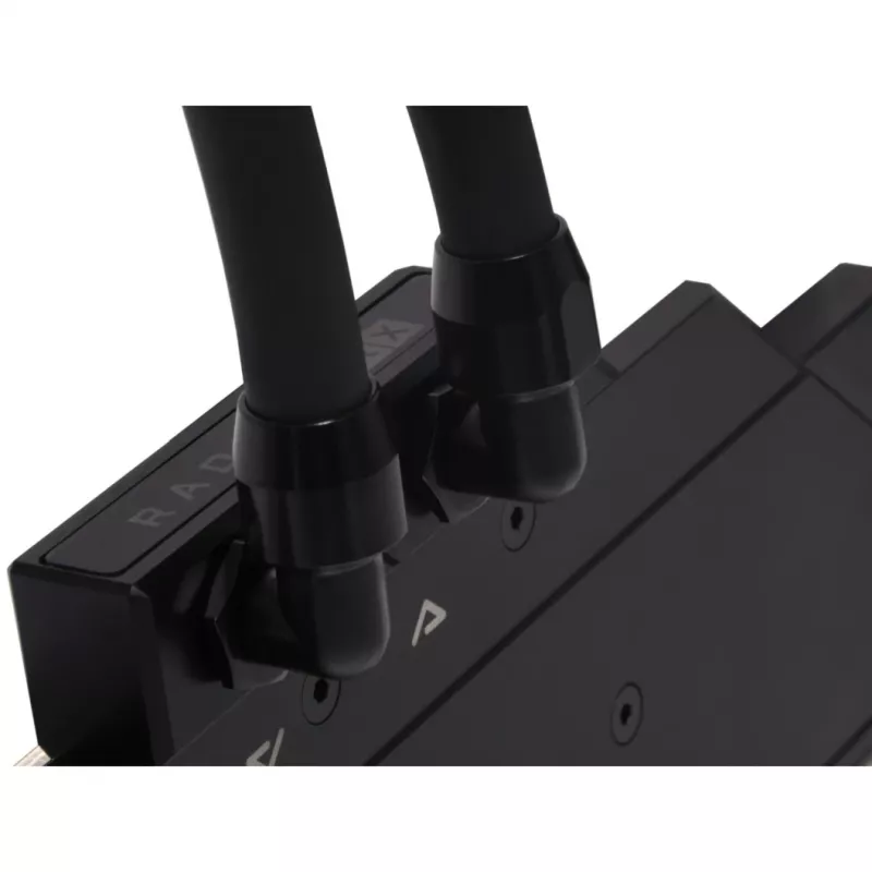 Alphacool HF Screw-In Fitting TPV Metal - 90° Rotatable 12,7/7,6mm - Melna (17455)