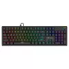 Mehāniskā spēļu klaviatūra SAVIO STYX Outemu Blue Hot-Swap RGB USB QWERTY US International melna 104 taustiņu pilnizmēra