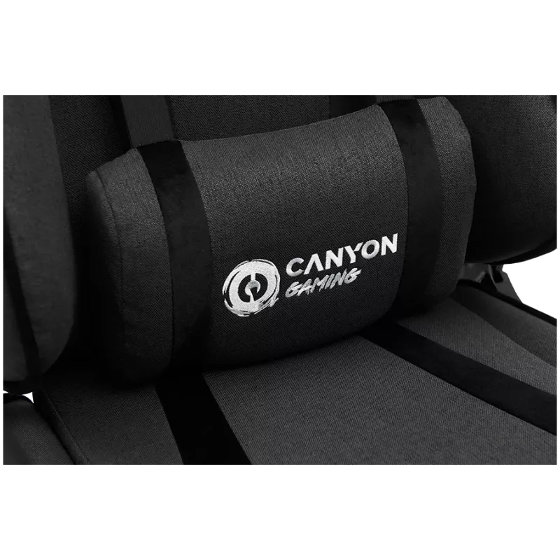 Canyon FCH01 - Crest - spēļu krēsls ar auduma pārvalku - pelēks